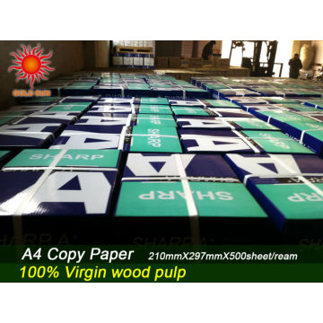 moinho de papel de cópia experiência rica 100% papel de cópia de polpa de madeira 80g